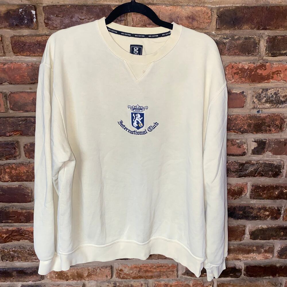 Gear For Sports Big Cotton Vintage Yellow International Club Sweatshirt Large